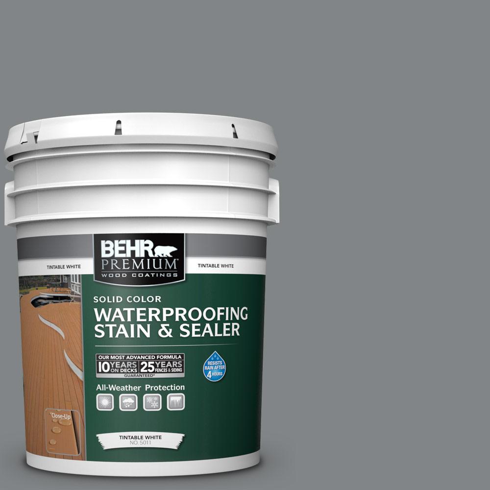 BEHR Premium 5 gal. 6695 Slate Gray Solid Waterproofing