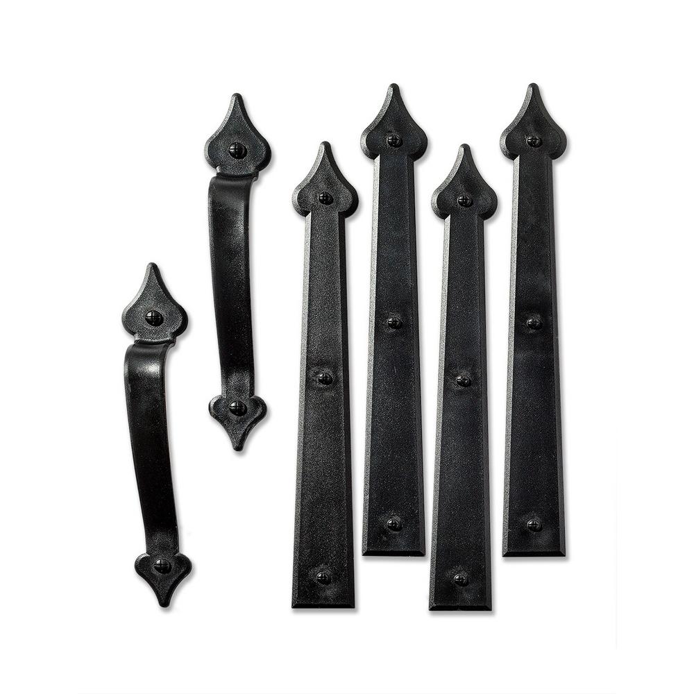 Cre8tive Hardware Classic Spade 12 in. x 2 in. Black Garage