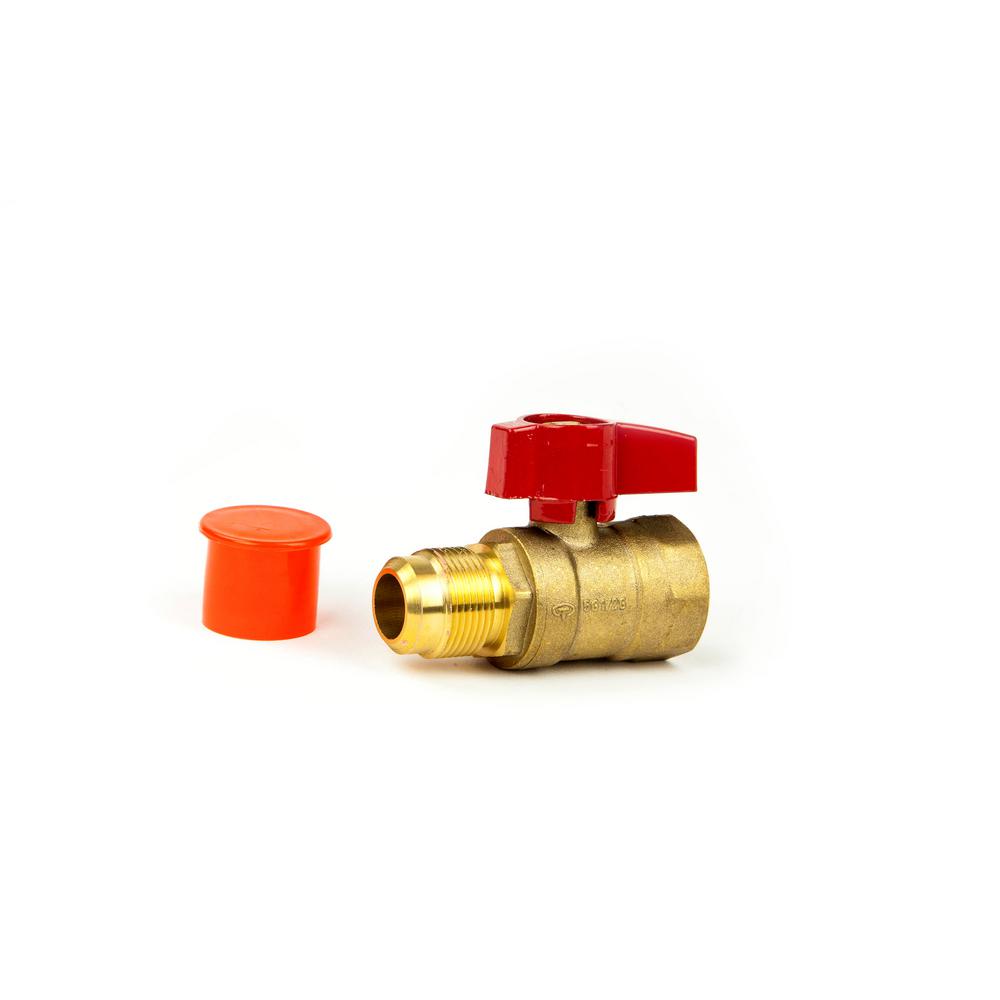 CMI inc 5/8 in. (15/16 THD) Flare x 3/4 in. FIP Gas Ball Valve (2Pack