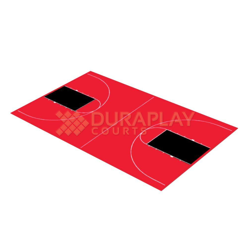 DuraPlay 43 ft. 10 in. x 75 ft. 7 in. Red and Black Full Court