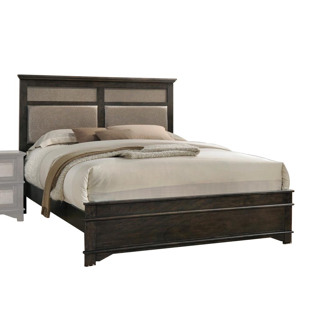 Acme Furniture Anatole Copper Leather And Dark Walnut Queen Bed Acme Furniture Anatole Copper Leather And Dark Walnut Queen Bed 26280q The Home Depot