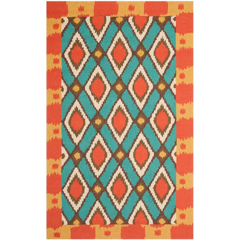 Safavieh Four Seasons Light Blue Red 8 Ft X 10 Indoor Outdoor Safavieh Four Seasons Light Blue Red 8 Ft X 10 Indoor