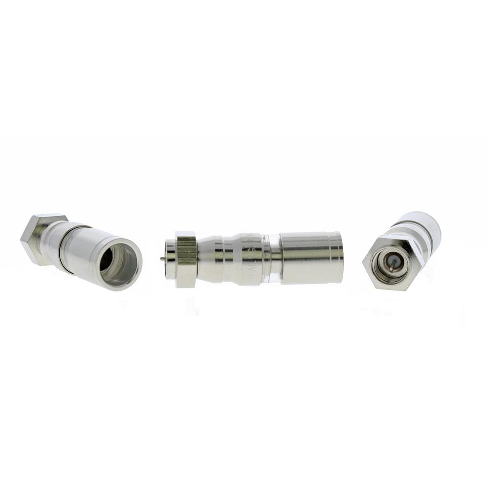 Ideal RG11 F Compression Connector, Nickle Plated (10 per Pack)89211