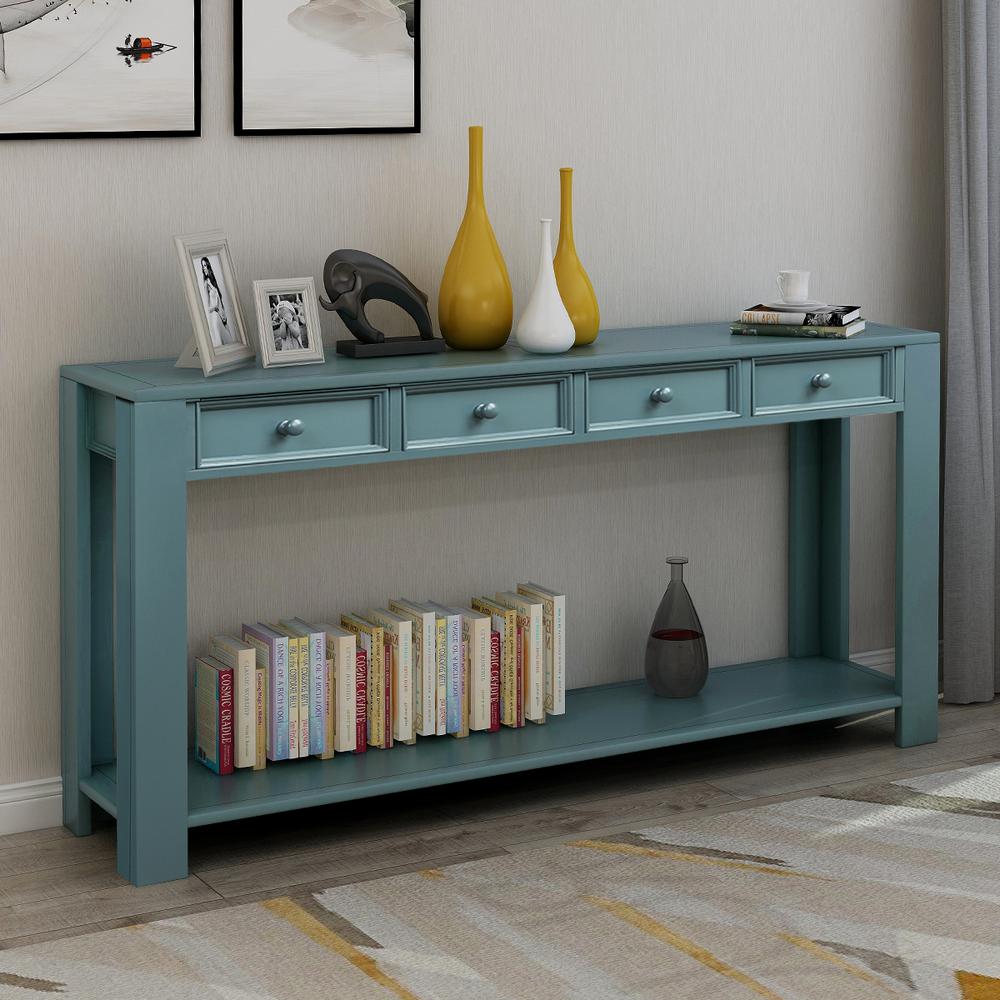 light blue console table