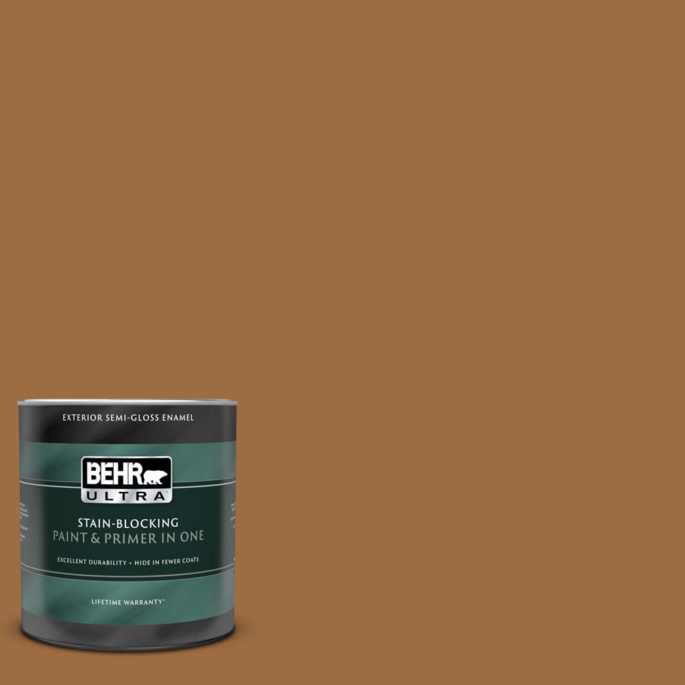 BEHR ULTRA 1 qt. S2506 Desert Clay SemiGloss Enamel Exterior Paint