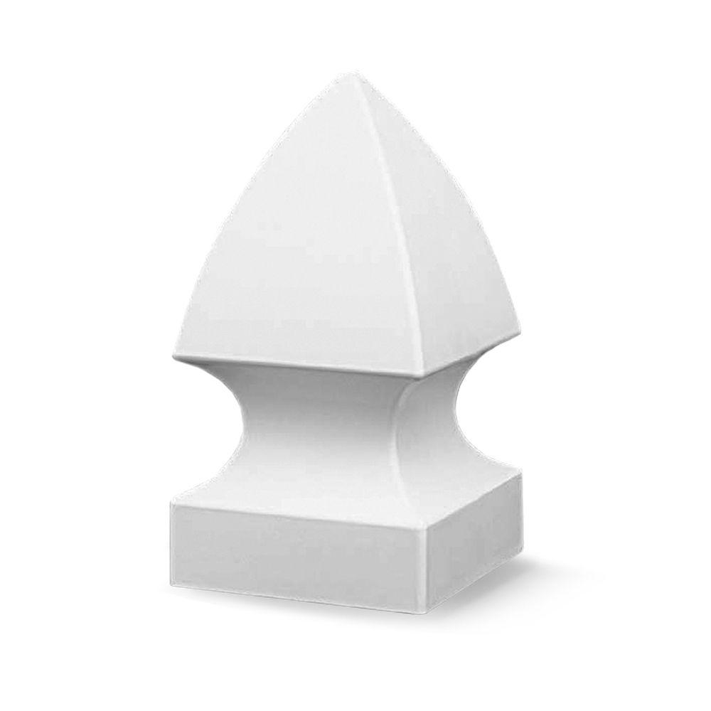 Veranda 4 in. x 4 in. White Vinyl Pyramid Fence Post Cap73012525 The