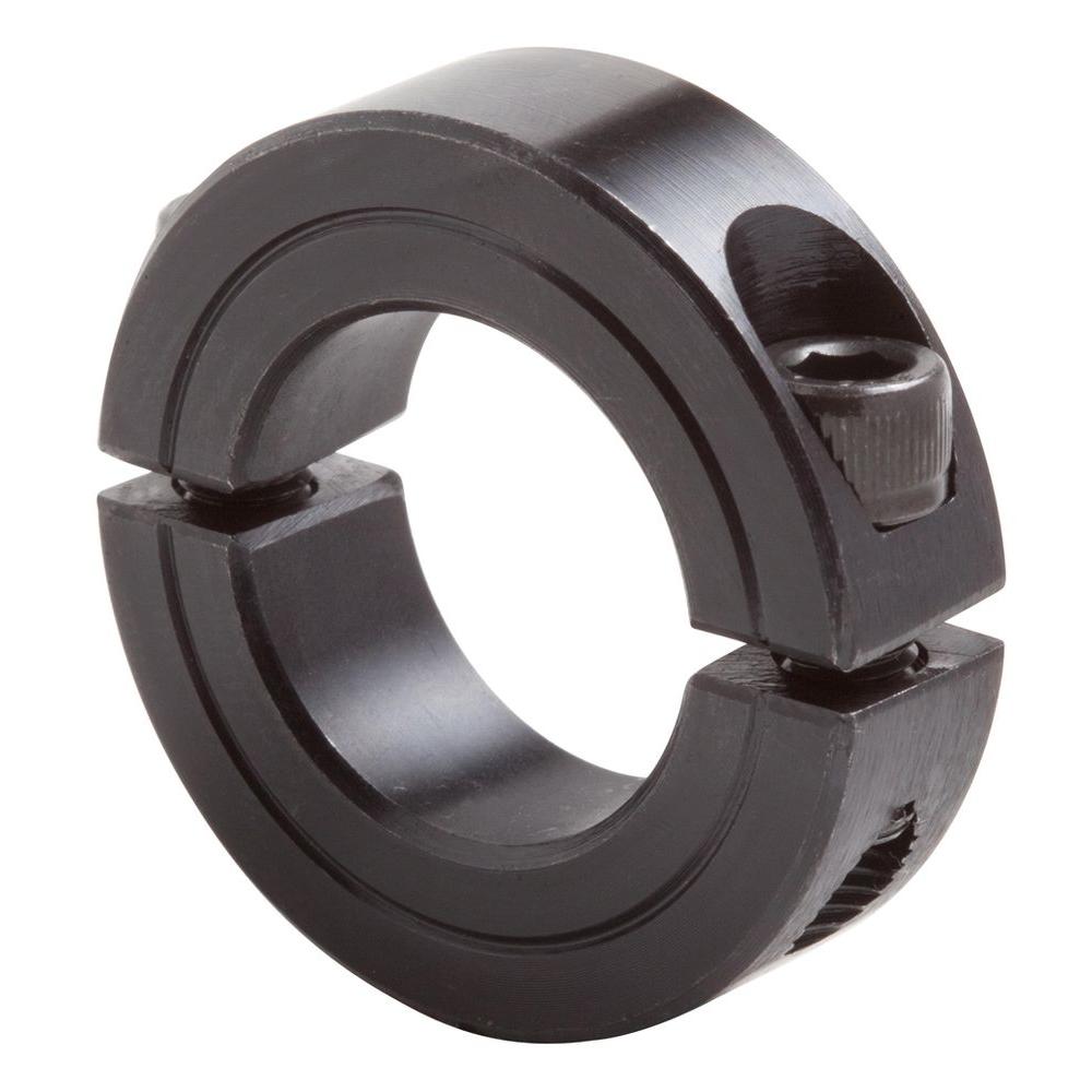 Black Oxide Finish Climax Metal H2C-031 Shaft Collar With 4-40 x 3//8 Set Screw 1//4 Width 5//16 Bore Steel Two Piece 13//16 OD