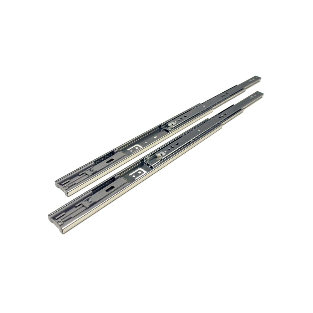Self Closing Drawer Slides Cabinet Hardware The Home Depot 18 In Soft Close Ball Bearing Full Extension Drawer Slide