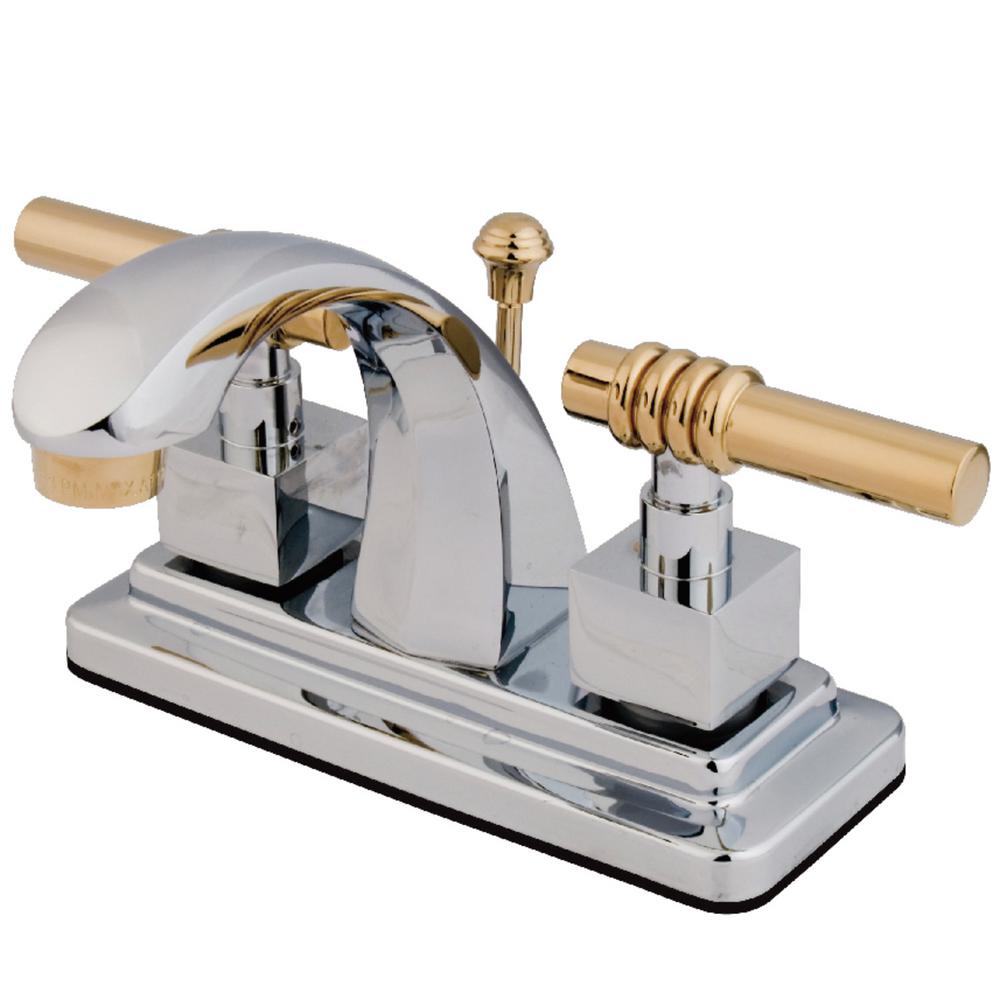 Kingston Brass Milano 4 in. Centerset 2-Handle Bathroom ...