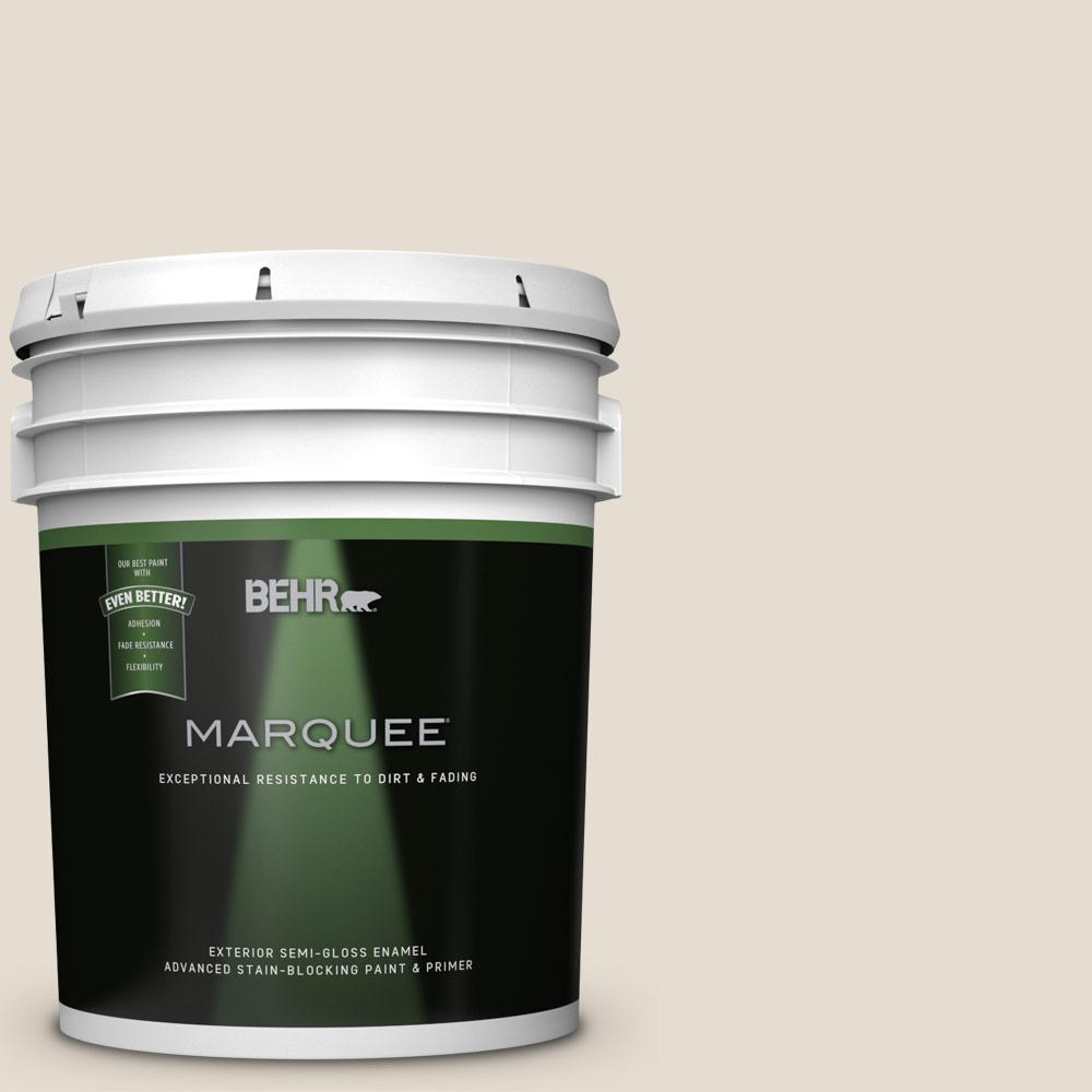 BEHR MARQUEE 5gal. GRW12 Confident White SemiGloss Enamel Exterior