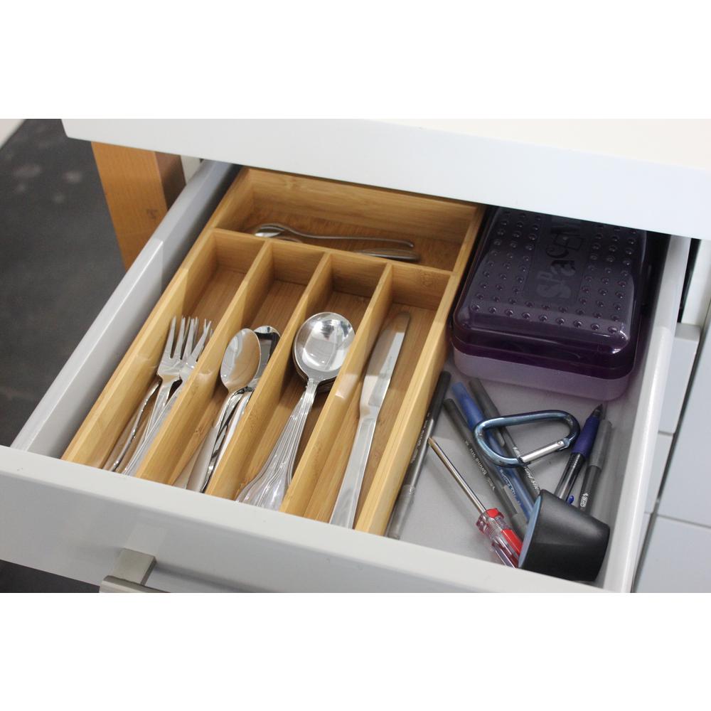 Berghoff Cooknco 8 5 In X 13 5 In X 2 In 5 Slot Bamboo Flatware