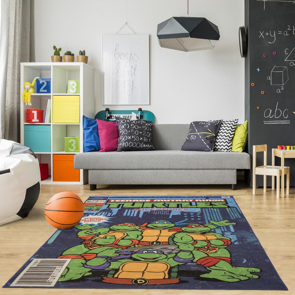 Nickelodeon Age Mutant Ninja Turtles Multi Colored 5 Ft X 7 Nickelodeon Age Mutant Ninja