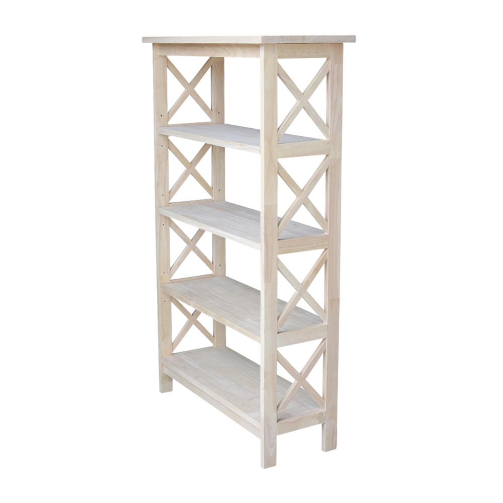 International Concepts 48 In Unfinished Wood 4 Shelf Etagere