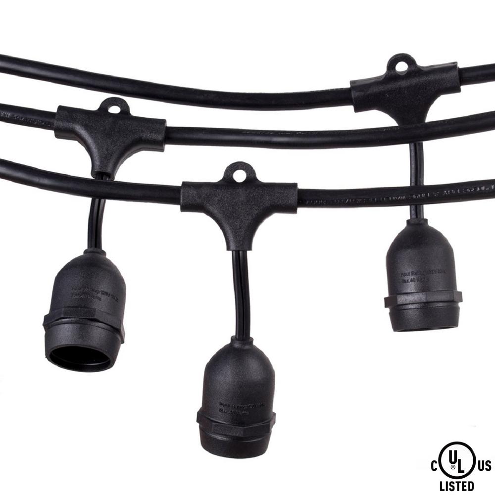 Plug In No Bulbs Included Rope And String Lights Outdoor Outdoor Weatherproof String Light With Bulbs Not Included