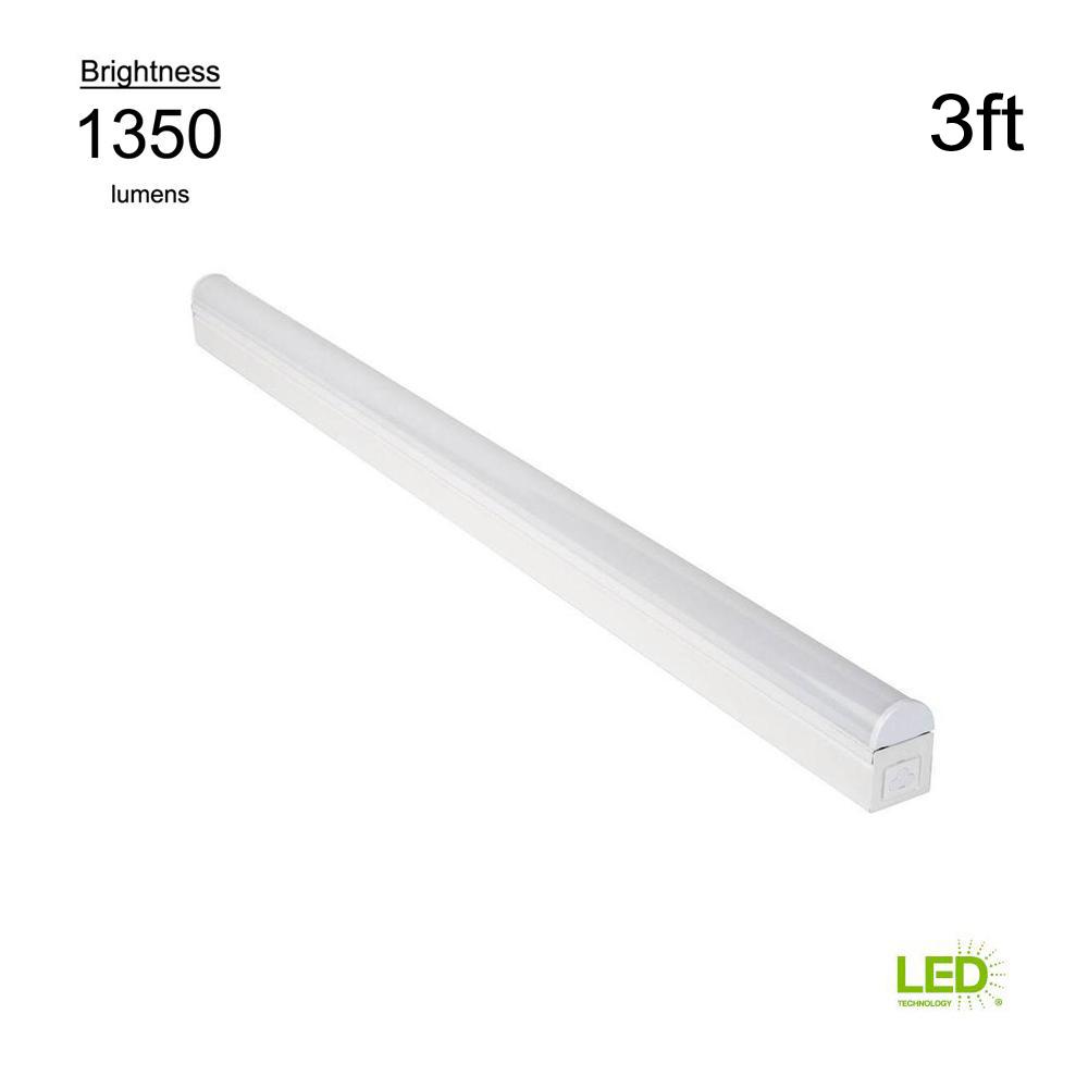 Commercial Electric Plug In or Direct Wire Power Connection 3 ft. White