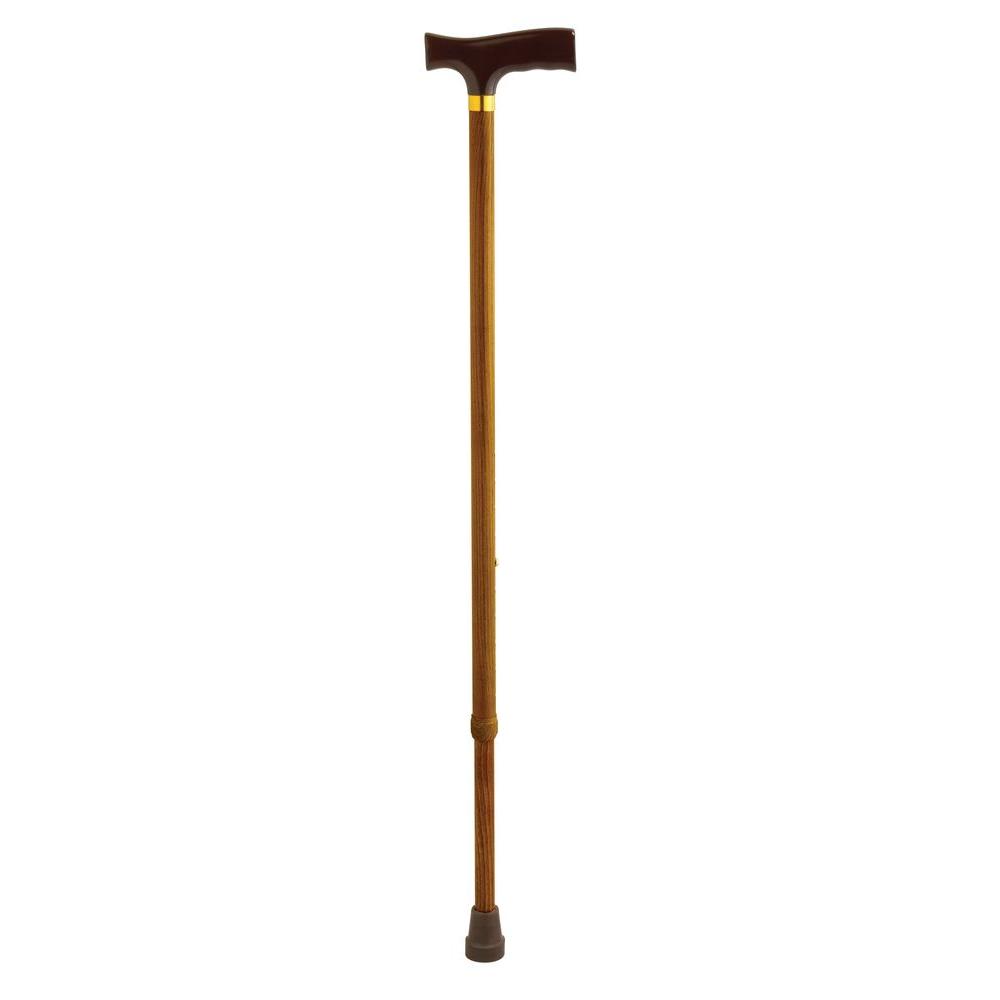 UPC 080196747439 product image for Medline Canes T-Handle Aluminum Single Foot Cane in Maple MDS86435WH | upcitemdb.com