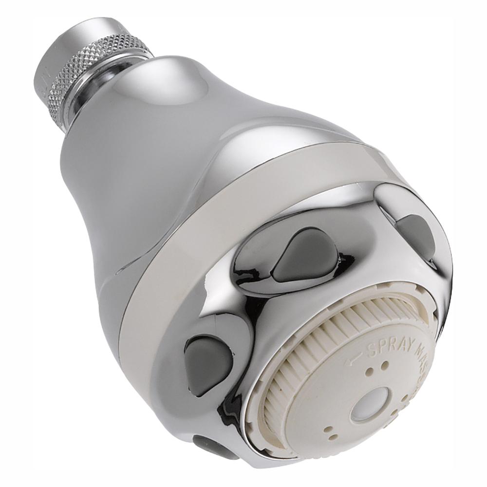 Delta 3Spray 211/16 in. Water Efficient Fixed Shower Head in White
