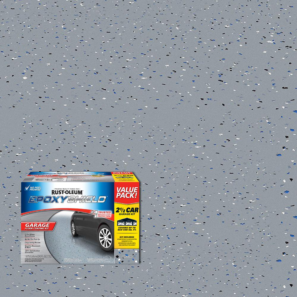 Rust Oleum Epoxyshield 2 Gal Gray 2 Part High Gloss Epoxy Garage