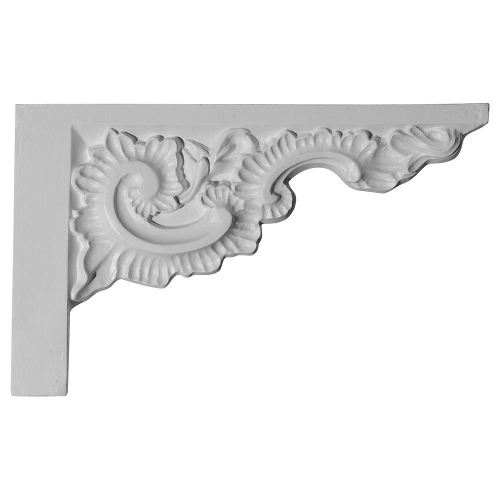 Ekena Millwork 12 in. x 7/8 in. x 77/8 in. Primed Polyurethane Ashford Right Stair Bracket