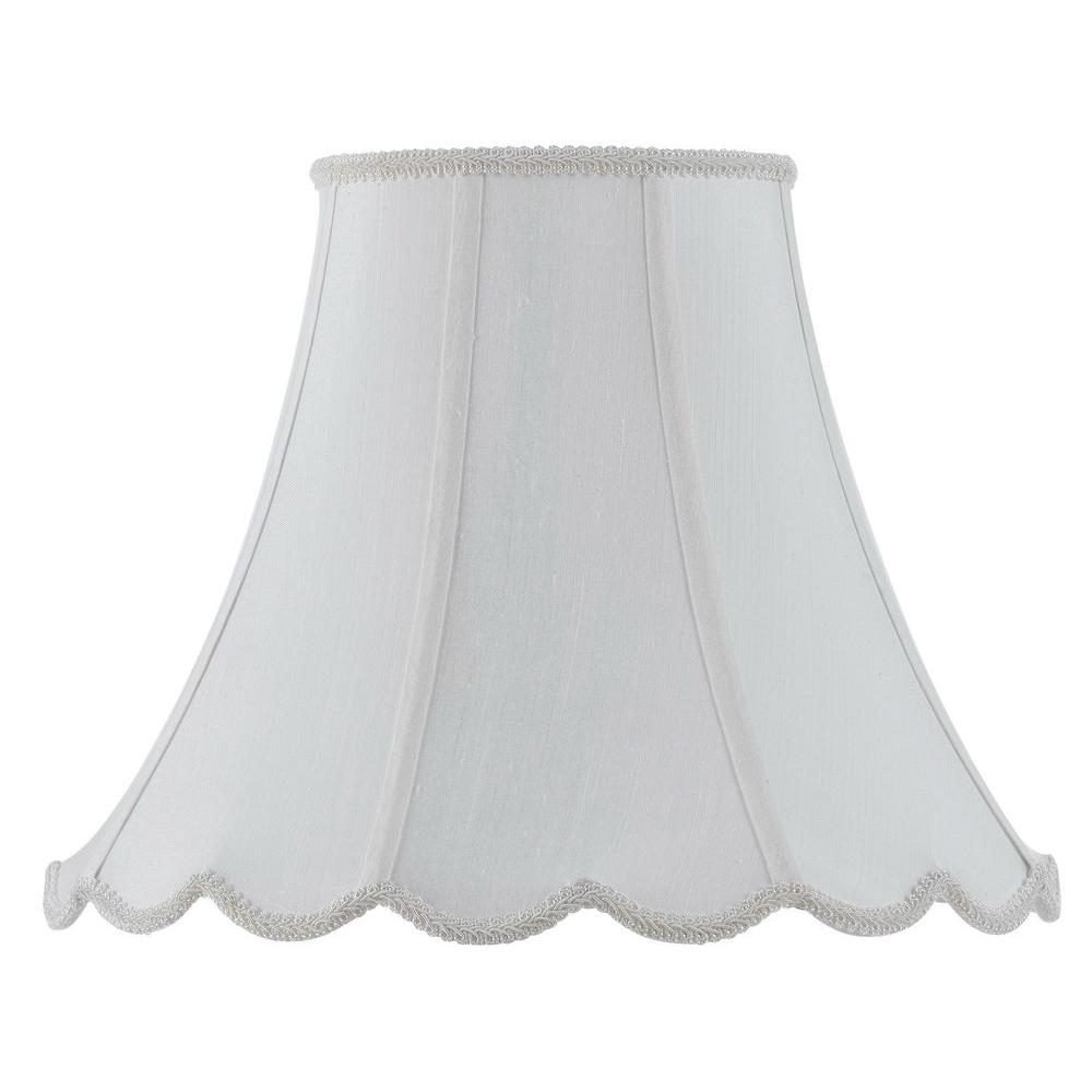 CAL Lighting 12 in. White Vertical Piped Scallop Bell Shade-SH-8105/12