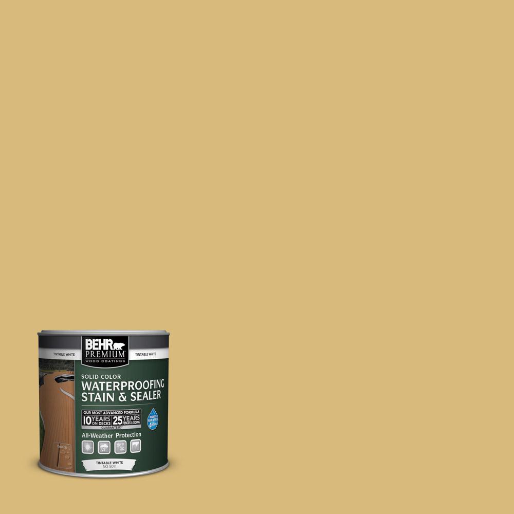 BEHR Premium 8 oz. #SC139 Colonial Yellow Solid Color Waterproofing ...