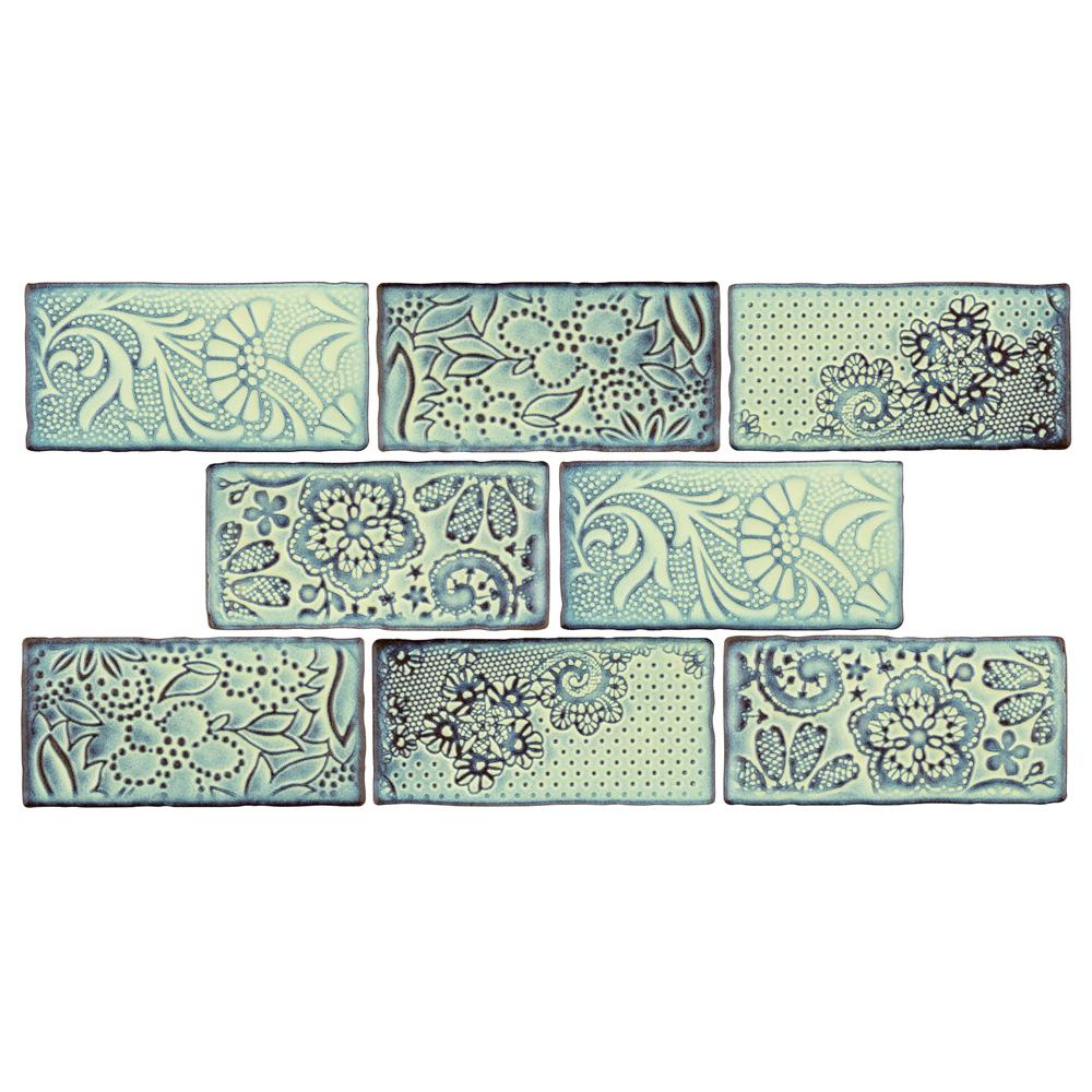 Shower Subway Turquoise Aqua Ceramic Tile The Home Depot Antic Feelings Agua Marina 3 In X 6 Ceramic Wall Tile 1
