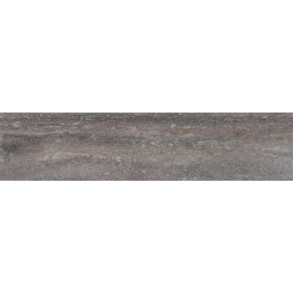 Marazzi Montagna Smoky Black 6 In X 24 Glazed Porcelain Floor