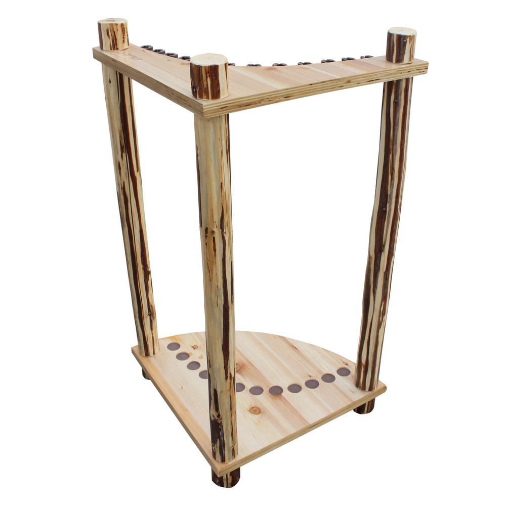 corner fishing rod holder