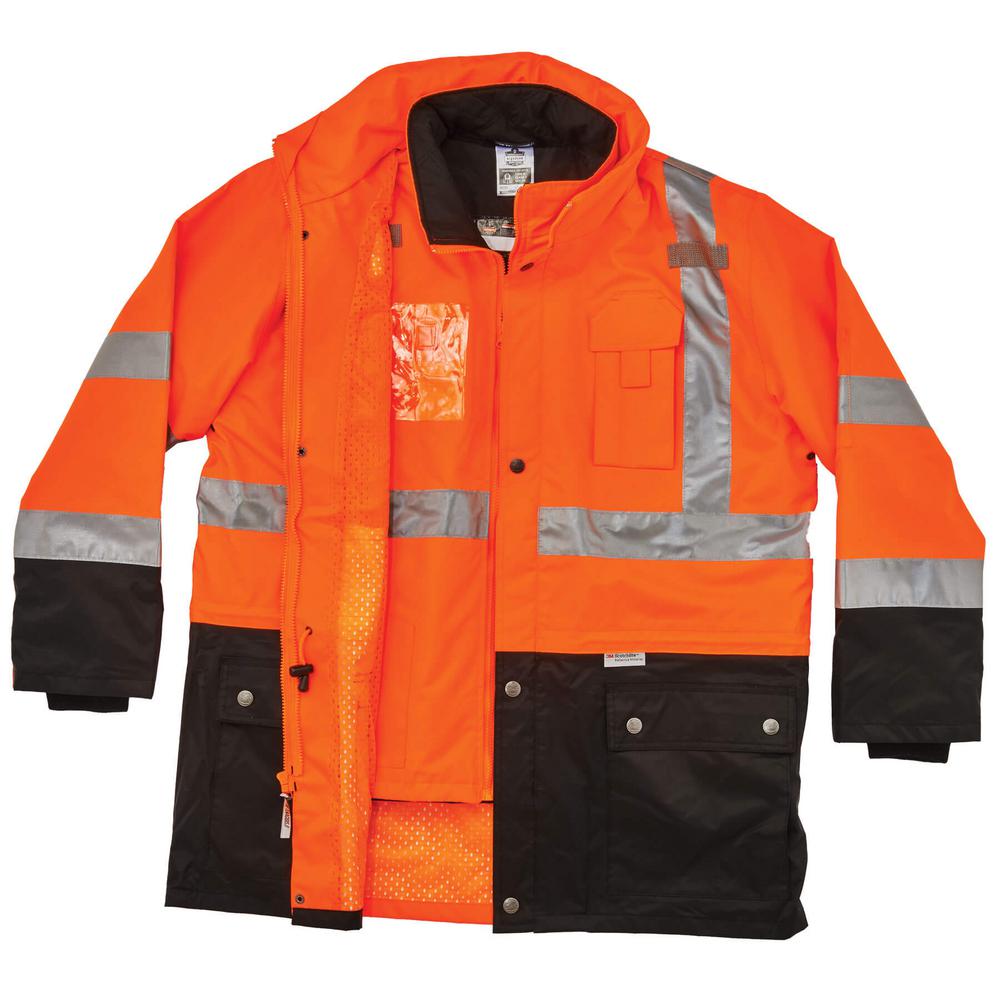 orange work coats