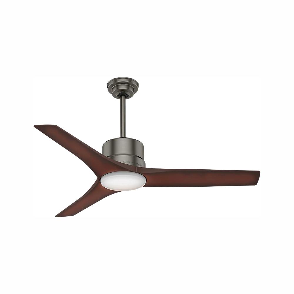 Casablanca Piston 52 In Led Indoor Outdoor Brushed Slate Ceiling Fan