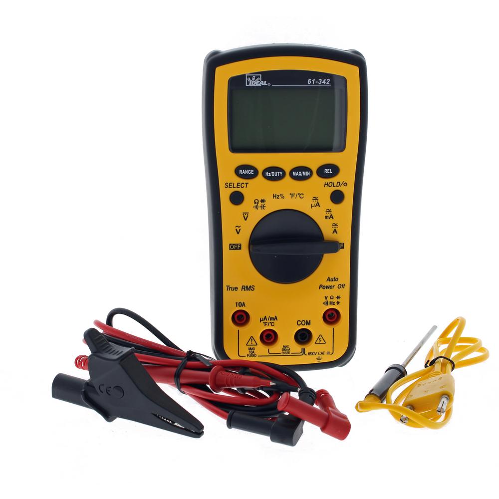 Ideal TestPro Digital MultiMeter with TRMS61342 The Home Depot