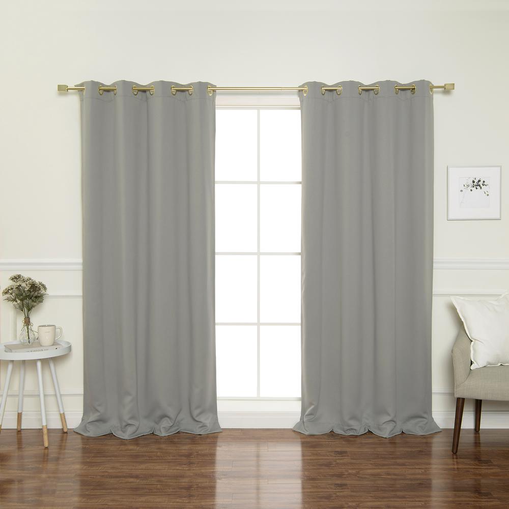 Unbranded Gold Grommet 84 in. L Triple Weave Blackout Curtain Panel in