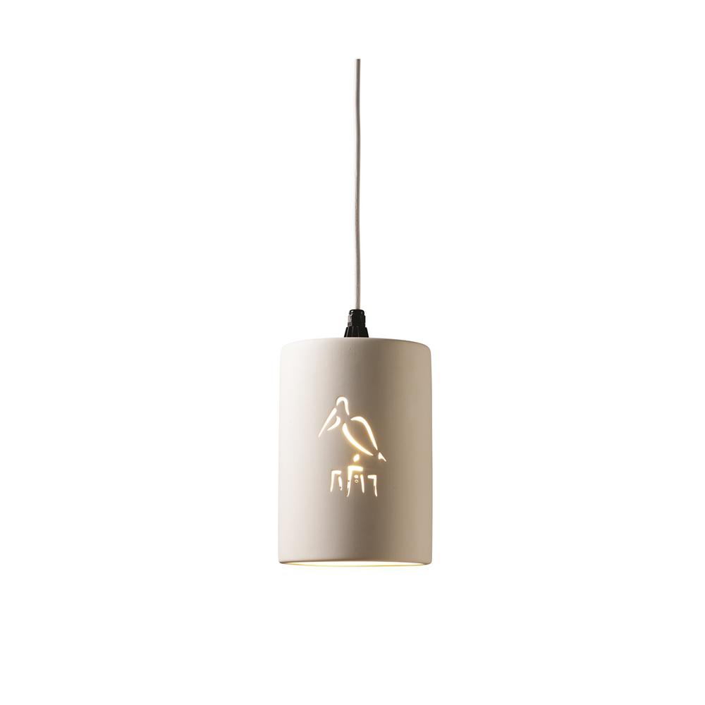 Justice Design Sun Dagger 1 Light Small Pelican Cylinder Bisque Justice Design Sun Dagger 1 Light Small Pelican Cylinder Bisque Pendant