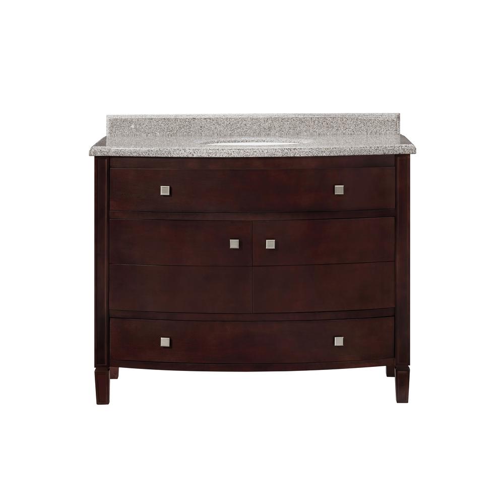OVE Decors 42 in. Bath Vanity in Tobacco with Granite Vanity