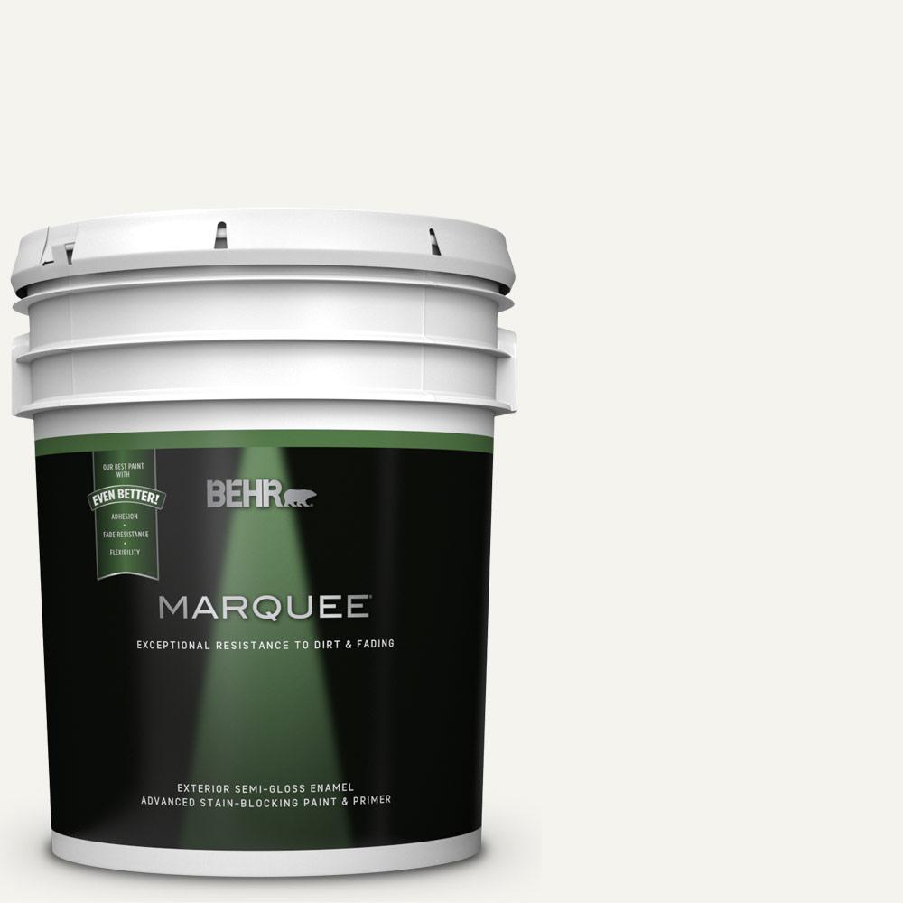 Behr Marquee 5 Gal Pwn 10 Decorator White Semi Gloss Enamel Behr Marquee 5 Gal Pwn 10 Decorator White Semi Gloss Enamel Exterior