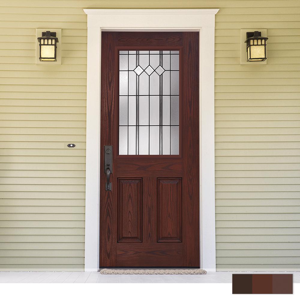 Epic Collection Customizable Fiberglass Prehung Front Door - 