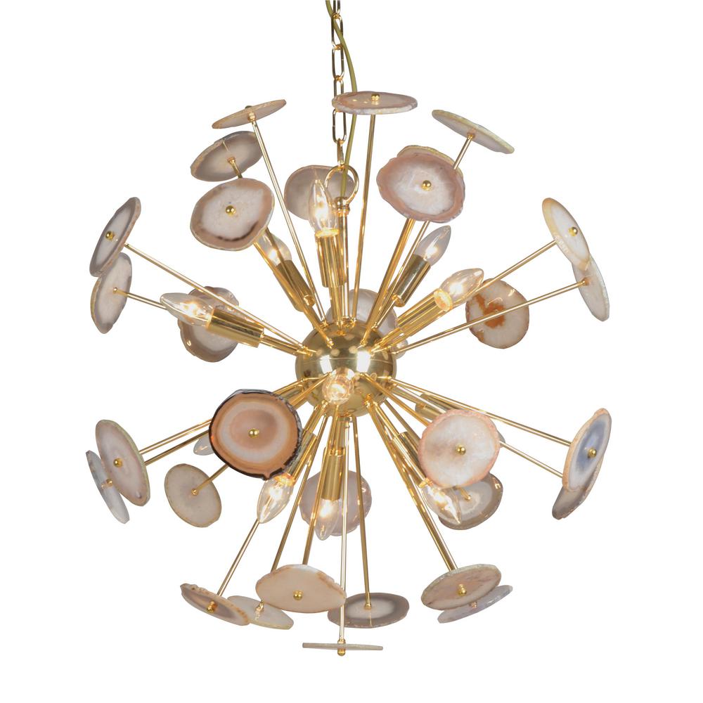 Sputnik Chandeliers Lighting The Home Depot 12 Light Gold Chandelier
