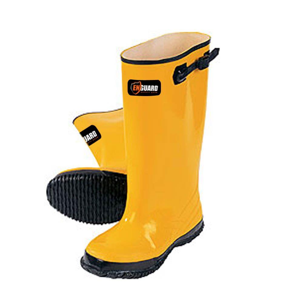 Enguard Men's Size 18 Yellow Rubber Slush Rain Boots-EGSB-18 - The Home ...