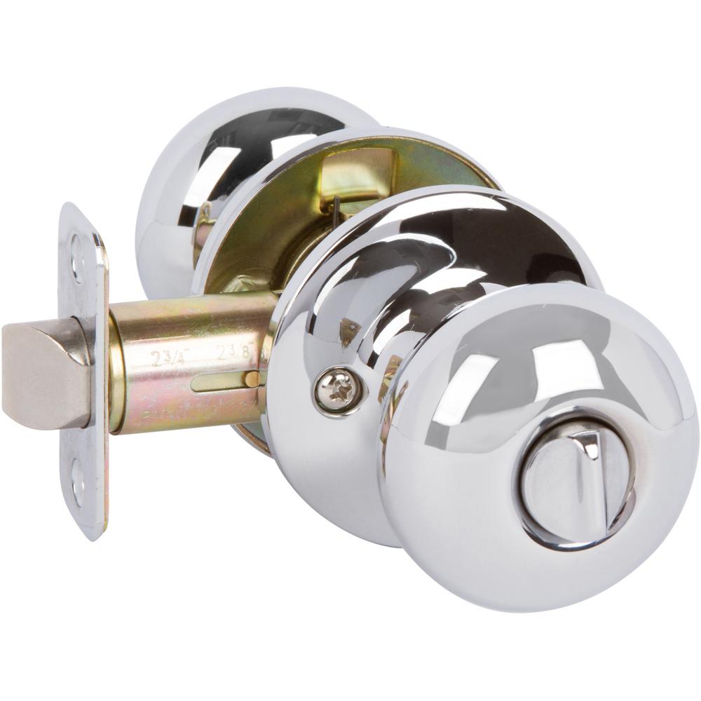 Callan Saxon Polished Chrome Bed Bath Door Knob