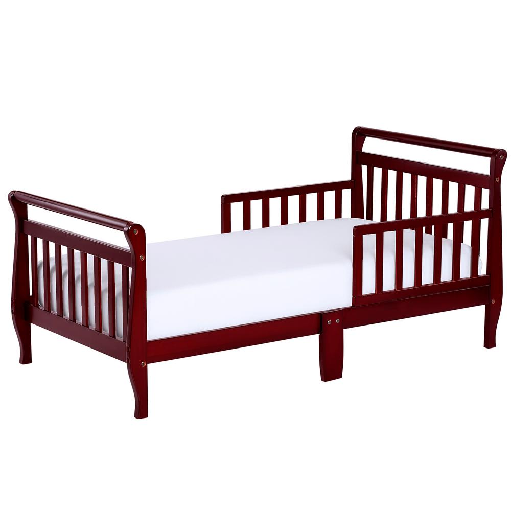 Dream On Me Cherry Toddler Adjustable Sleigh Bed 642 C The Home