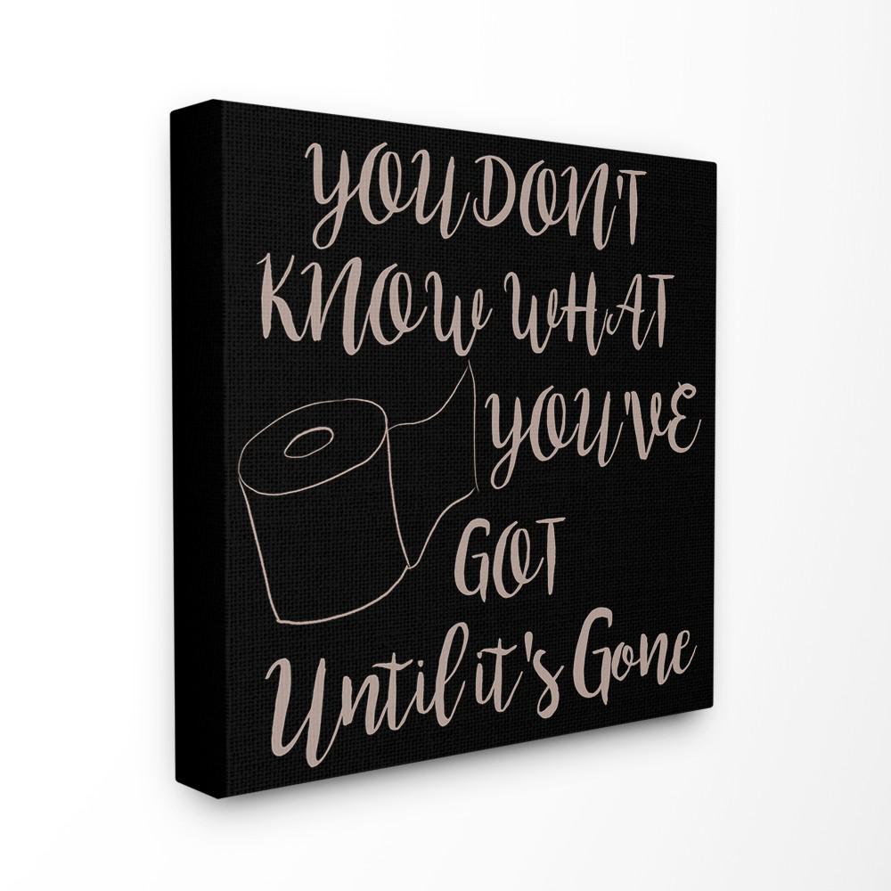 Funny Bathroom Framed Wall Art Never Know What You/'ve Got Poster Décor
