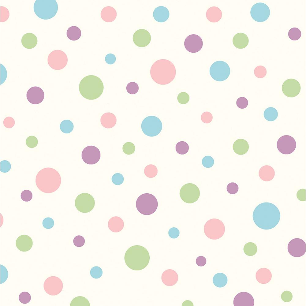 Dotty Pink Polka Dot Toss Wallpaper Sample