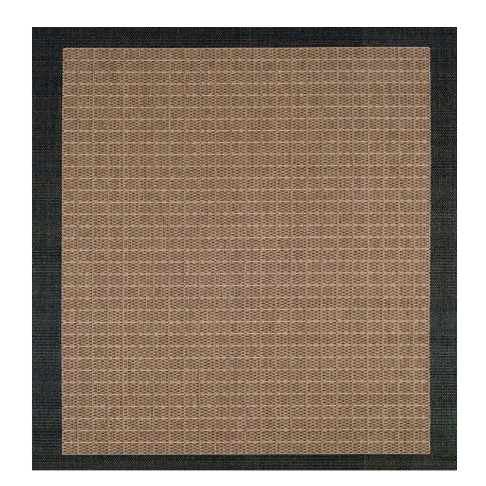 Square Geometric Brown Outdoor Rugs The Home Depot Square Area Rug