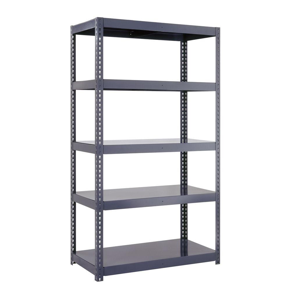 Metal 36 In Garage Shelves Racks Storage The Home Depot 84 In H X 72 W 36 D 5