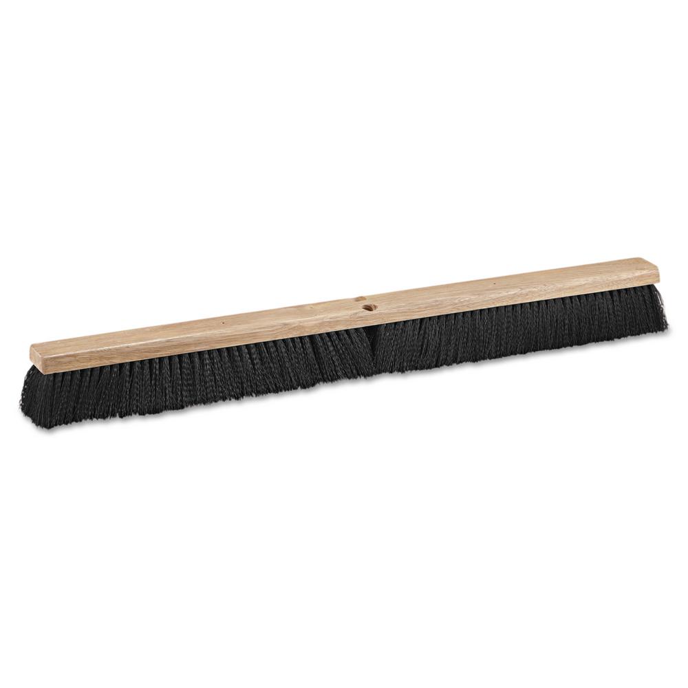 PRO-SOURCE 30/" Heavy Duty Polypropylene Push Broom 3-1//4/" Bristles Wood Bloc...
