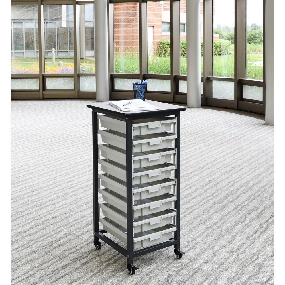 Luxor 20 in. x 37 in. Mobile Bin Storage Cart Single Row and Single Bin