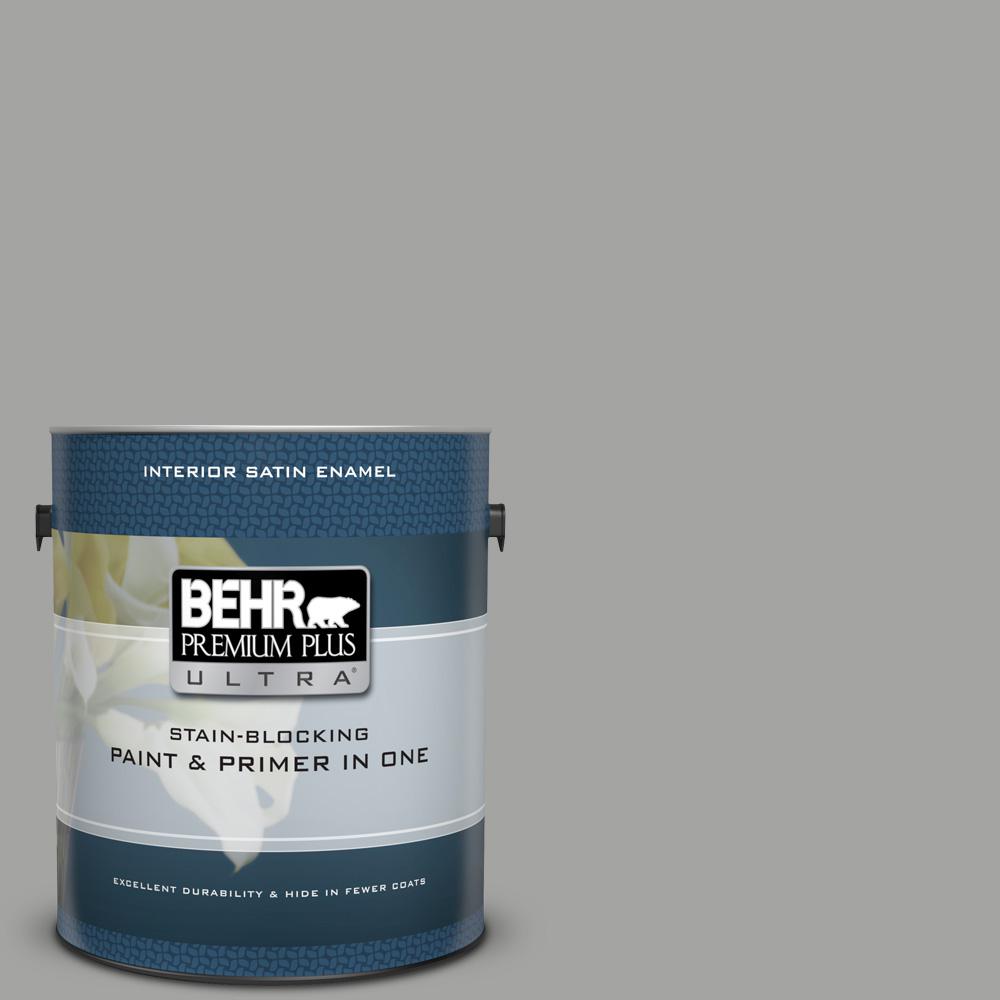 BEHR Premium Plus Ultra 1 gal. PPU2418 Great Graphite Satin Enamel