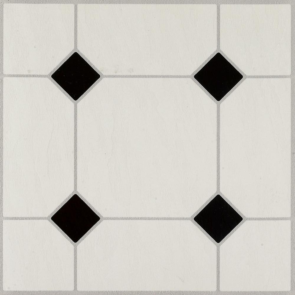 Armstrong Diamond Jubilee Black/White 12 in. x 12 in. Residential Peel