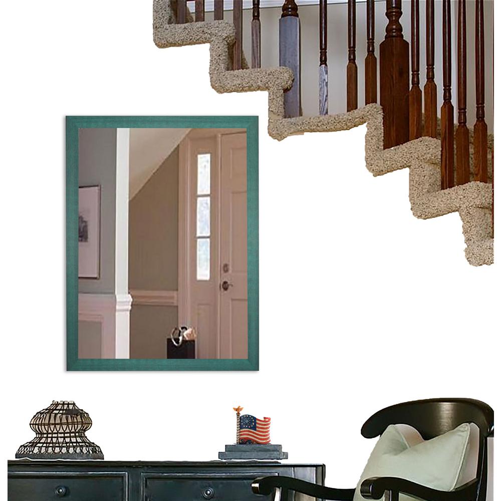 60 In X 40 Country Cottage Aqua Framed Wall Vanity Mirror Country Cottage Aqua Framed Wall