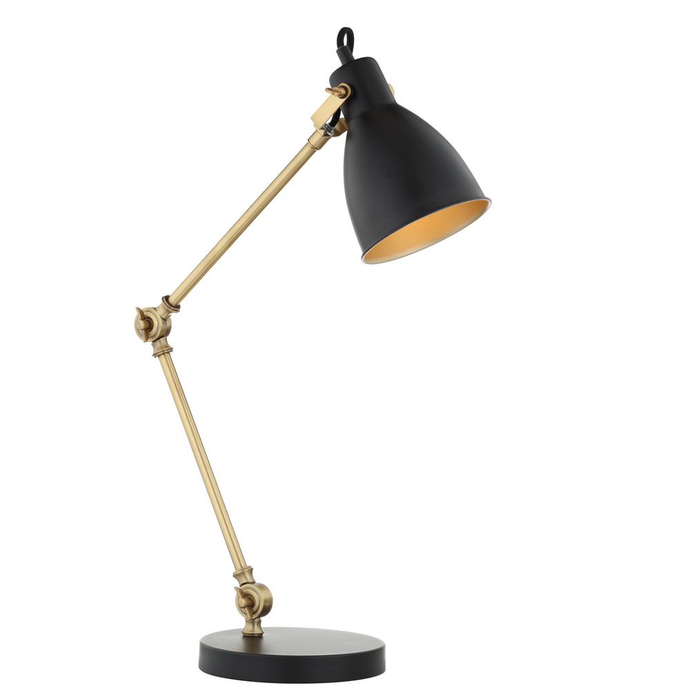 Black/Brass Gold LED Metal Task Lamp 